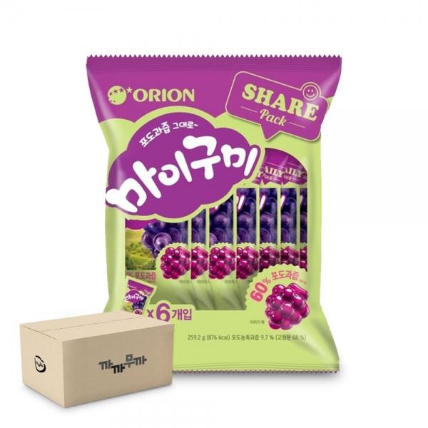 오리온 포도과즙 그대로 마이구미 (6P) 259.2g (1박스-12개)