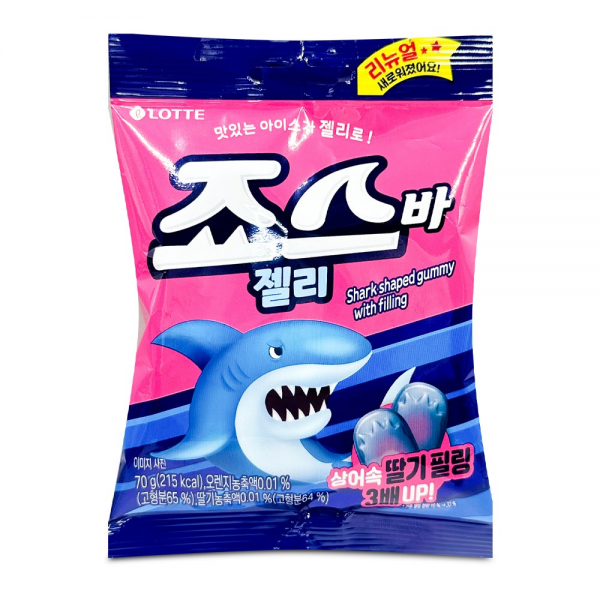 롯데 젤리셔스 죠스바 젤리 70g