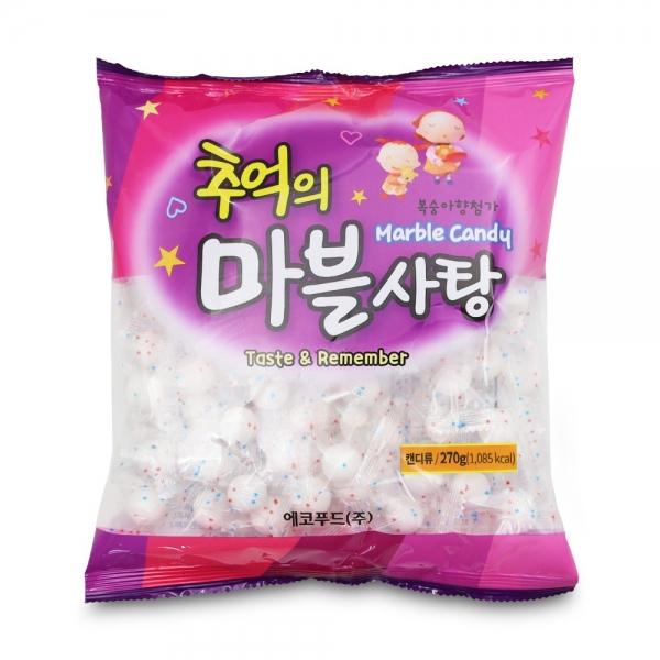 에코푸드 추억의 마블사탕 270g 옛날사탕 돌사탕 십리사탕