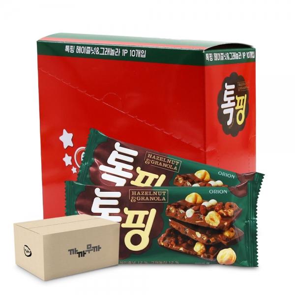 오리온 톡핑 헤이즐넛&그래놀라 43gx10개 (1박스-4통)