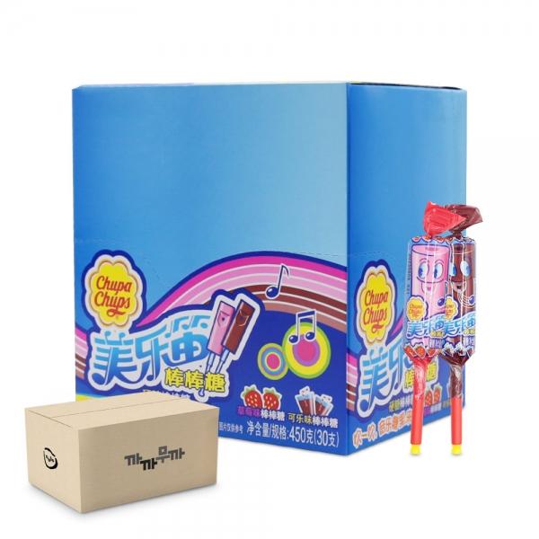 츄파춥스 피리캔디 2가지맛 딸기맛 콜라맛 15g x 30개 (1박스-6통)