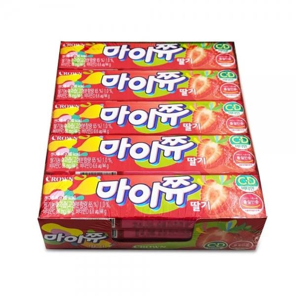 크라운 마이쮸 딸기 44g x 15개 (1통)
