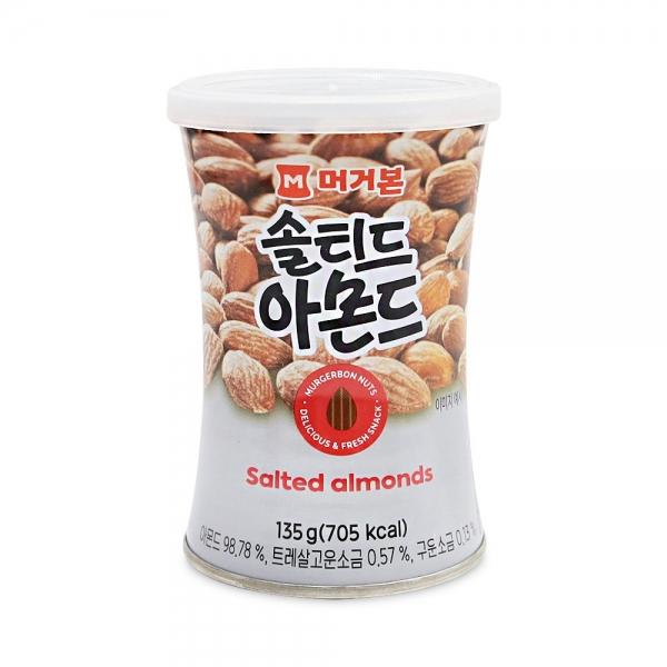머거본 솔티드 아몬드 135g 캔