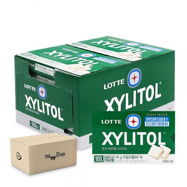 롯데 자일리톨 오리지날 16g x 12개 (1박스-6통)