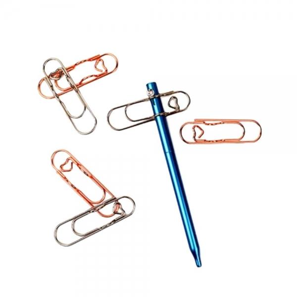 펜꽂이 하트클립 5p 로즈골드