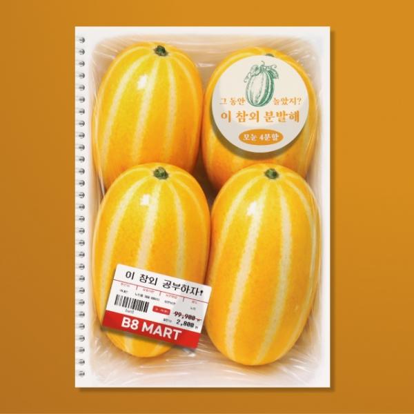 이 참외 공부 스프링 수학 노트 모눈 4분할 B5