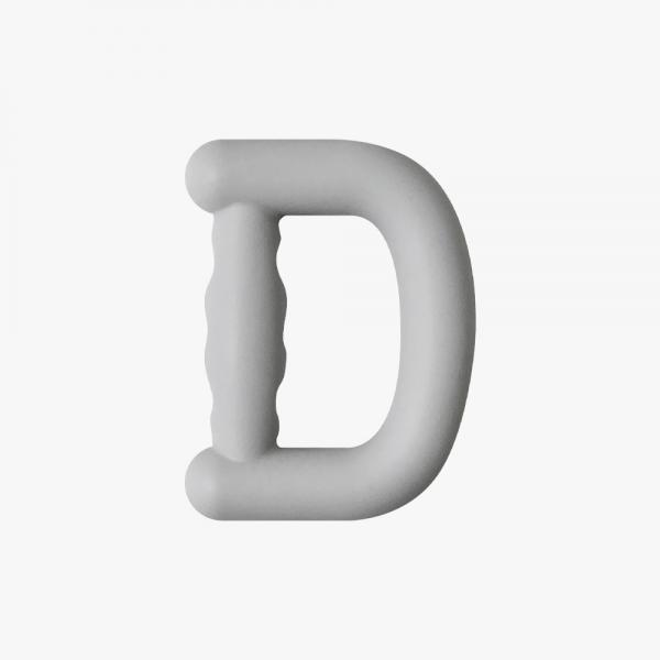 D 그립 실리콘 악력기 연회색