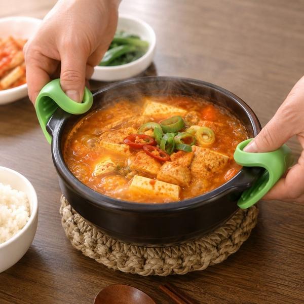 실리콘 냄비 손가락 보호대 단열 집게 미니 오븐장갑 내열 냄비손잡이 커버