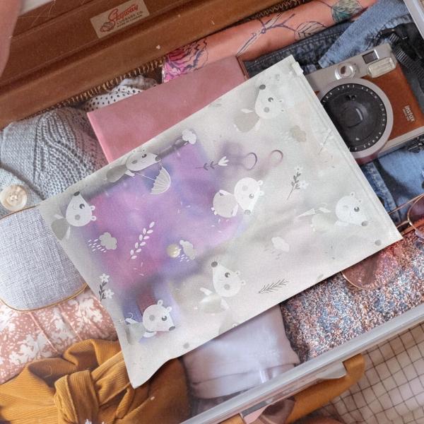 여우 지퍼 파우치 20x28