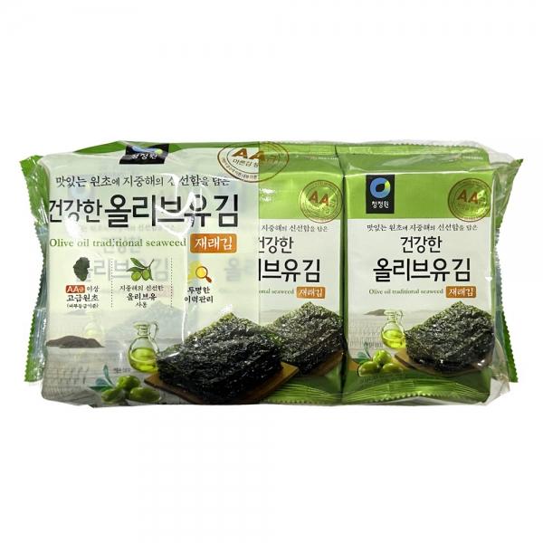 청정원 올리브유 김 5g 9봉 도시락김 재래김