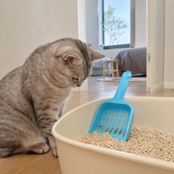 심플 고양이 모래삽