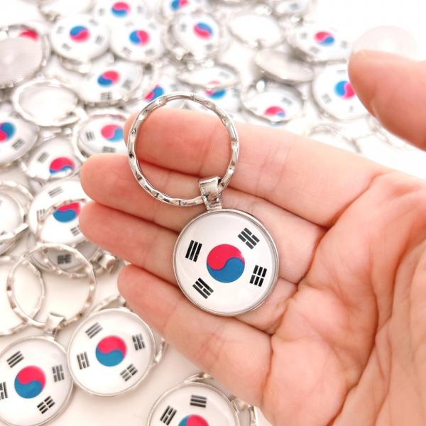 태극기 키링 열쇠 고리 홀더
