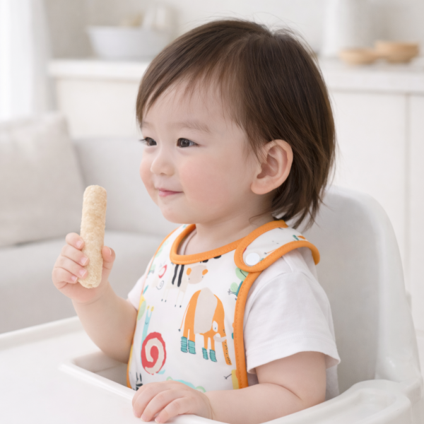 순면스냅 방수 턱받이 2장 세트