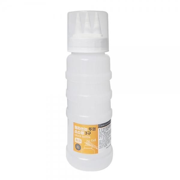 잘라쓰는 뚜껑 소스병 3구 소 300ml