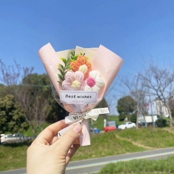 니트 미니 꽃다발