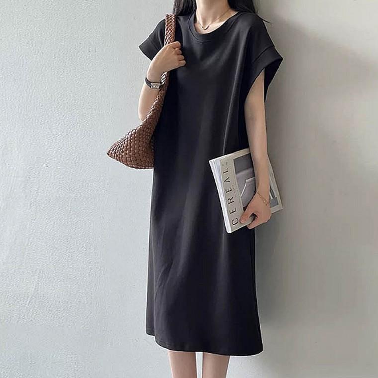 여성 여름 플라잉 슬리브 데일리 롱원피스
