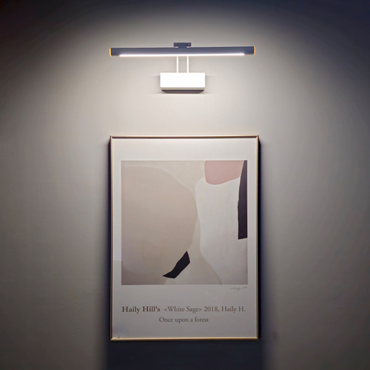 LED 벽등 4000k 갤러리 조명 5W 화이트 그림 조명 장식 각도조절 일체형 KS인증 스틸 양방향발광 길이43cm