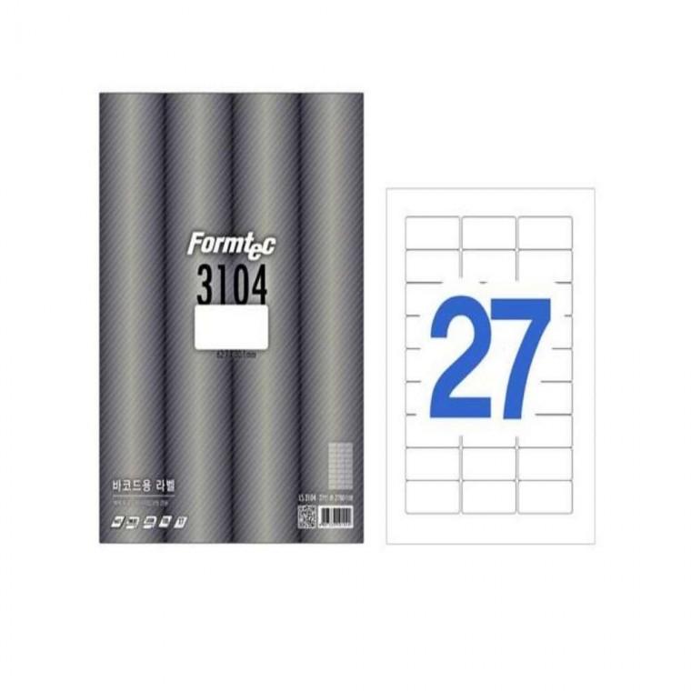 바코드용 라벨 27칸 100매