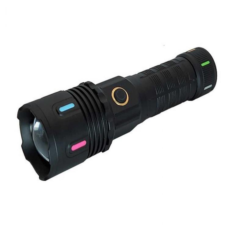 손전등 LED 충전식 줌 라이트 손전등