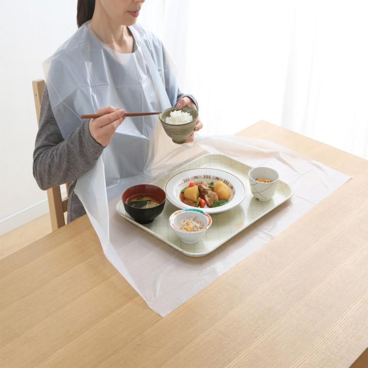 일회용 환자용 턱받이 방수 앞치마 노인 식사용 30매입