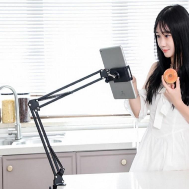침대 거치대 핸드폰 태블릿 책상 높이조절 집게형