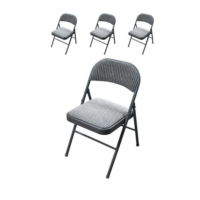 푹신한 쿠션이 있는 접이식 등받이 보조 의자 X 4개입