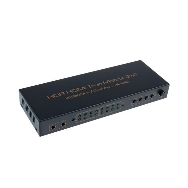 매트릭스 2X4 HDMI 선택기 고해상도 컨버터 / 4K 60Hz