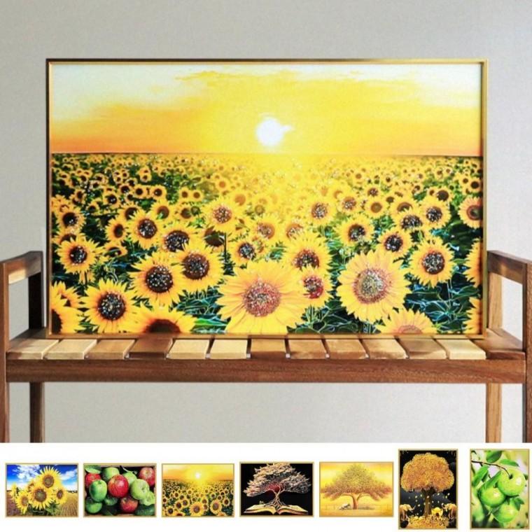 고급 해바라기 그림 인테리어 금전수 과일 사과 액자