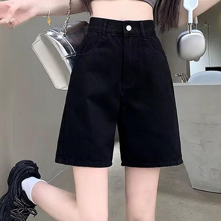 여자 빈티지 데님 A라인 하프팬츠