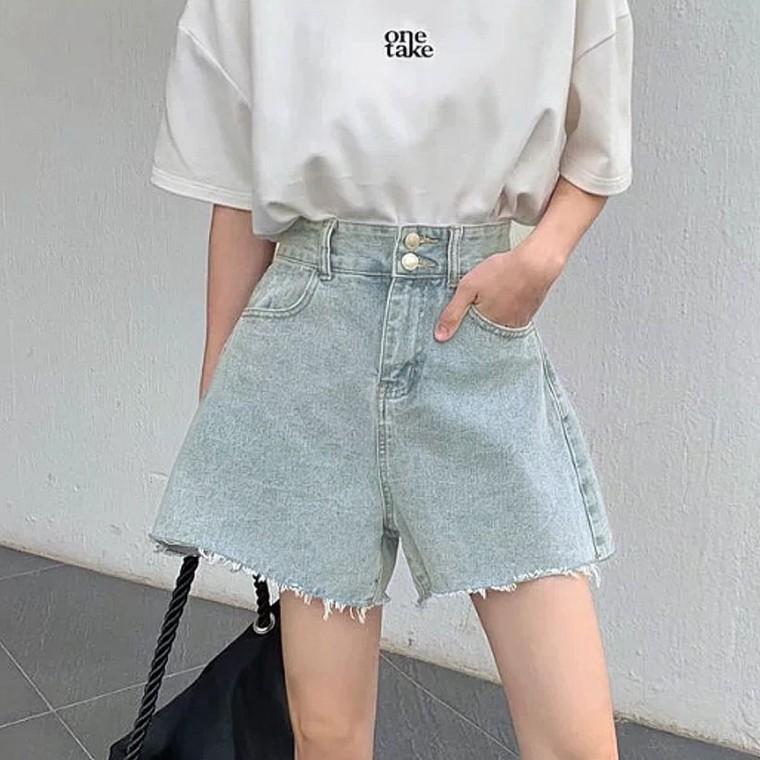 여자 레트로 반바지 빈티지 하프팬츠