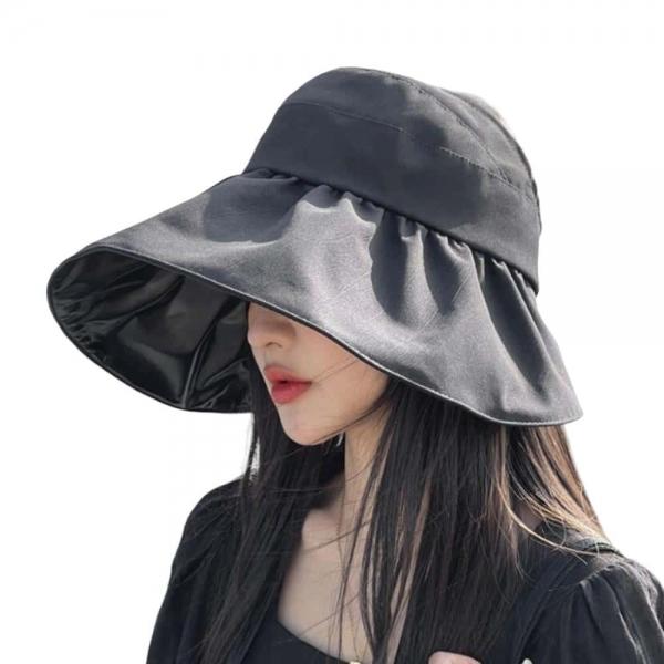이중 셔링 여자 벙거지 1+1 블랙 블랙