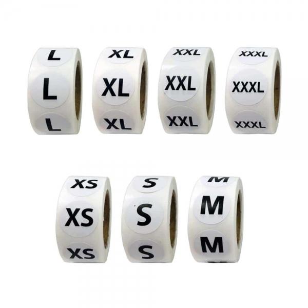 사이즈 표시 스티커 500장 2.2cm XXL