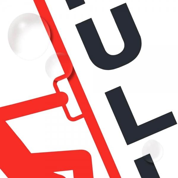 출입문 원형 안내 판넬 스티커 PULL