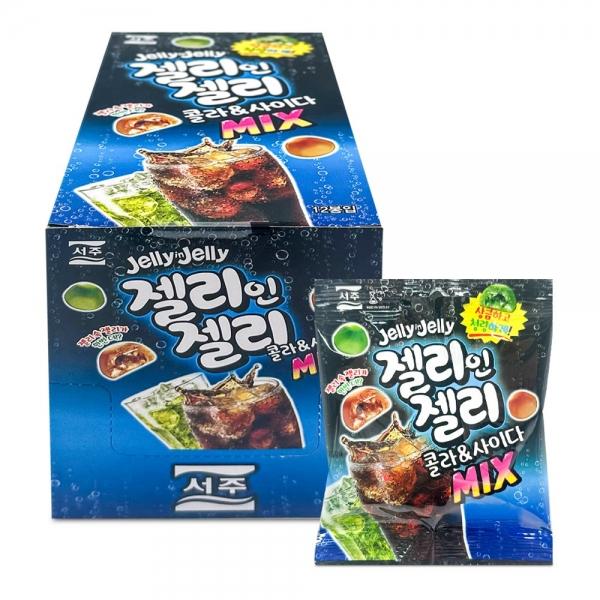 서주 젤리인젤리 콜라 사이다  40g x 12개 (1통)