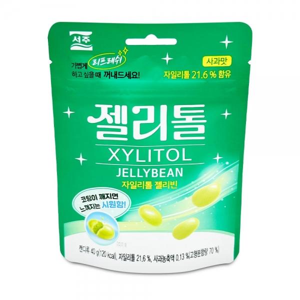 서주 자일리톨 젤리빈 젤리톨 사과맛 40g