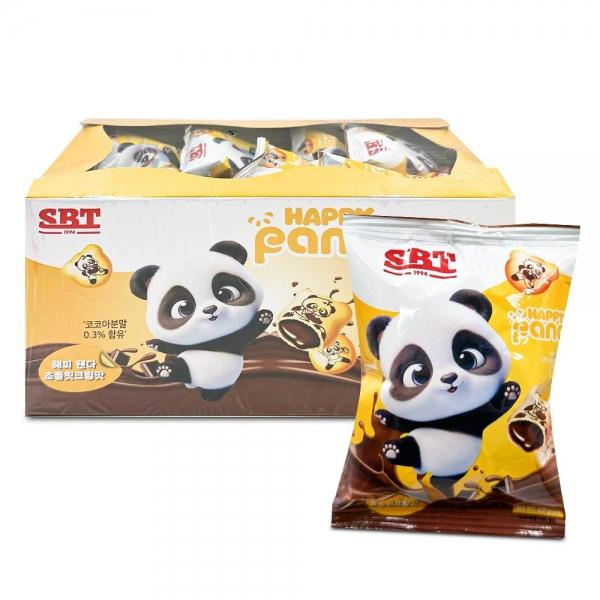 해피 팬다 초콜릿 크림 맛 360g (20g x 18개) (1통) 베트남 판다모양 과자