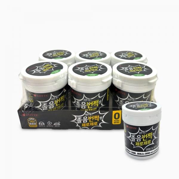 롯데 제로제로 졸음 번쩍껌 87g x 6개 (1통)