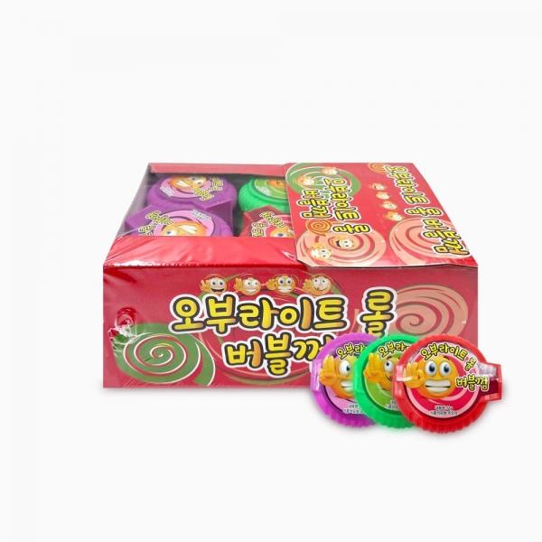 오부라이트 롤 버블 껌 288g (12g x 24개)(1통)
