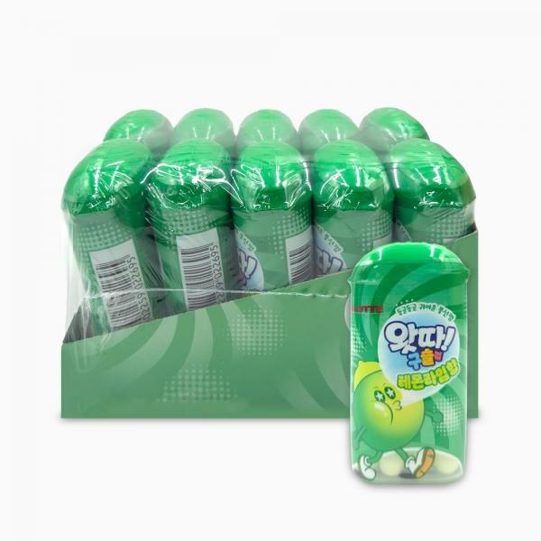롯데 왓따! 구슬껌 레몬라임향 15g x 10개 (1통)