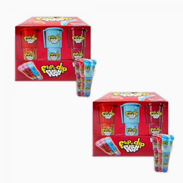 푸시팝 플립엔딥 25g x 24개 (2통) 찍어먹는사탕