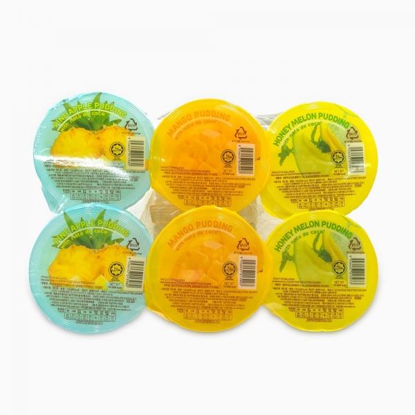 트로피칼 푸딩 708g (118g x6개) (1팩) 3가지 과일맛 푸딩