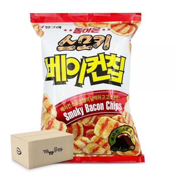 빙그레 스모키 베이컨칩 70g (1박스-16개)