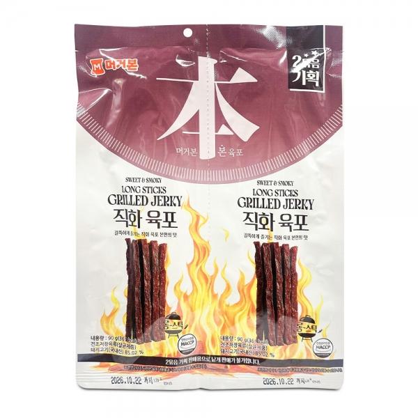 머거본 롱스틱 직화 육포 180g (90g x 2개)