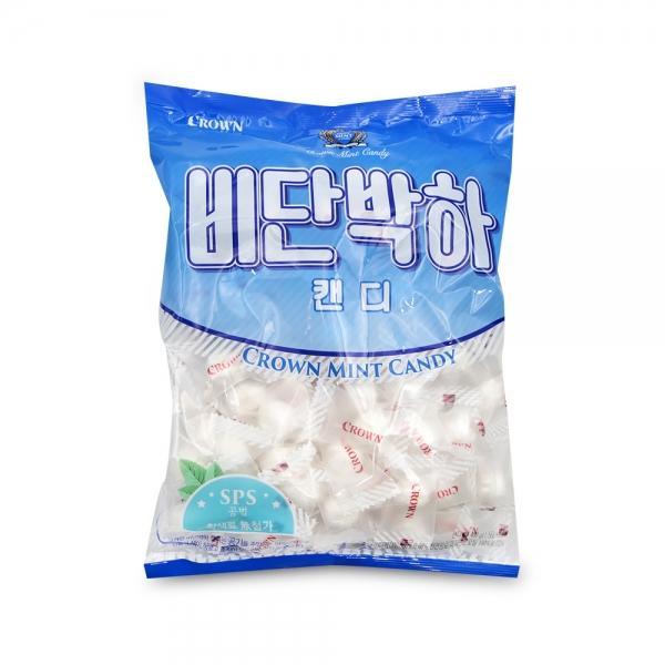 크라운 비단박하 캔디 400g 대용량 사탕