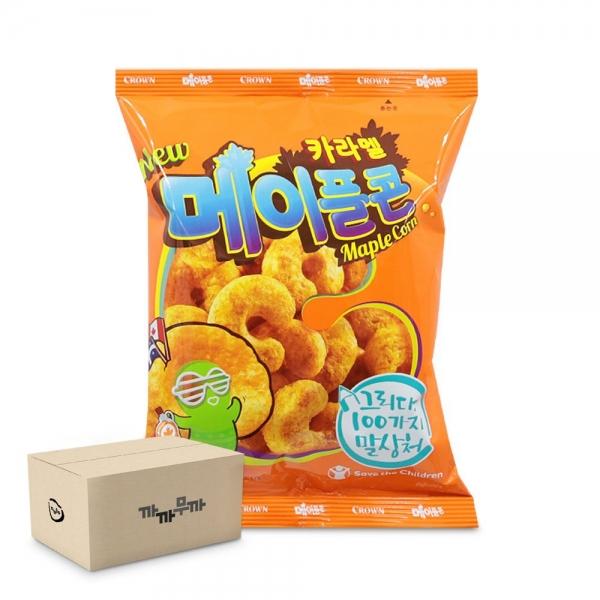 크라운 카라멜 메이플콘 74g (1박스-16개)
