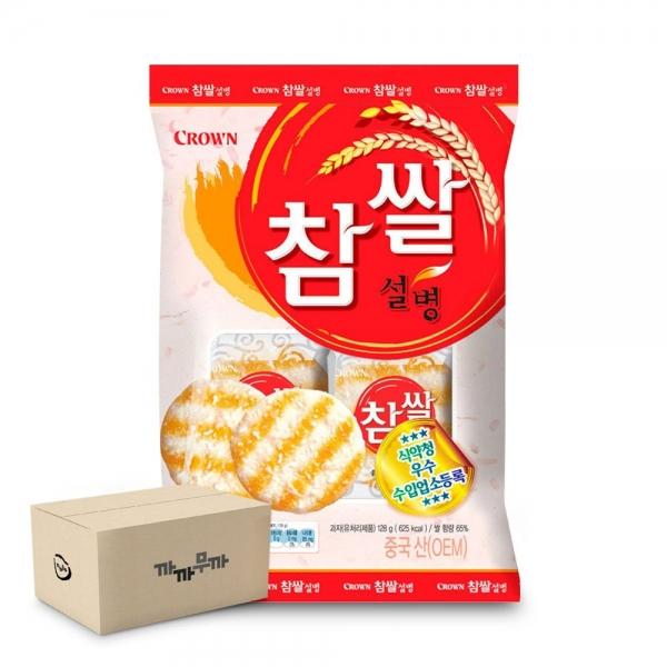(세일) 크라운 참쌀설병 128g (1박스-20개) 소비기한 26.08.25