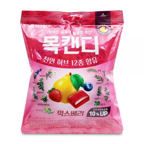 롯데 목캔디 믹스베리 217g