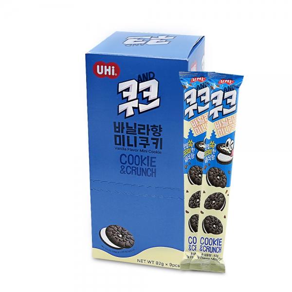 쿠크 바닐라향 미니 쿠키 82g x 9개 (1통)