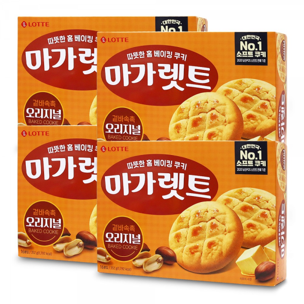 롯데 마가렛트 352g x 4개 쿠키 간식빵