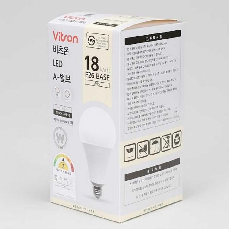 A 벌브 LED 18W 주백 E26 A95